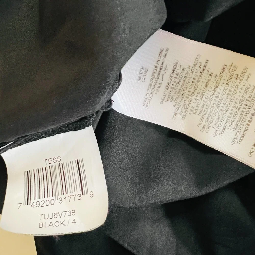 Bcbgmaxazria Tess Black Eyelet Bodice High Low Dress Size 4 Brand New - Picture 12 of 13